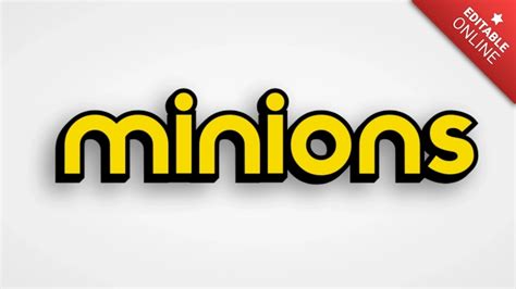 Minions Los Generador De Efectos De Texto