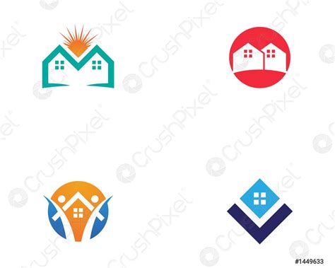 Home Buildings Logo And Symbols Icons Stock Vector Crushpixel