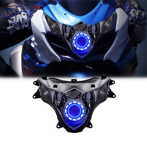 Amazon KT LED 頭燈組件 適用於 Suzuki GSX R1000 GSXR1000 2009 2016 藍色 DRL