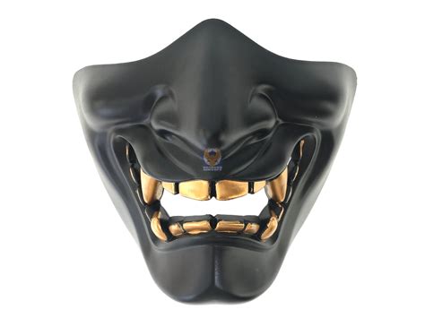 FLW Prajna half Mask (Japanese Devils Mask) BK | Octagon Airsoft