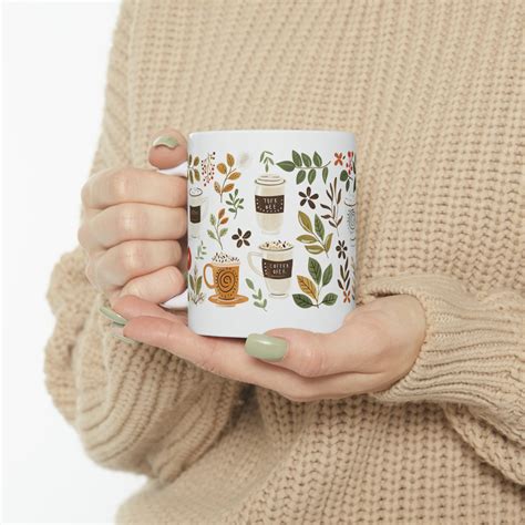 Artisan Coffee Mug With Original Bean And Cup Illustration Perfect For