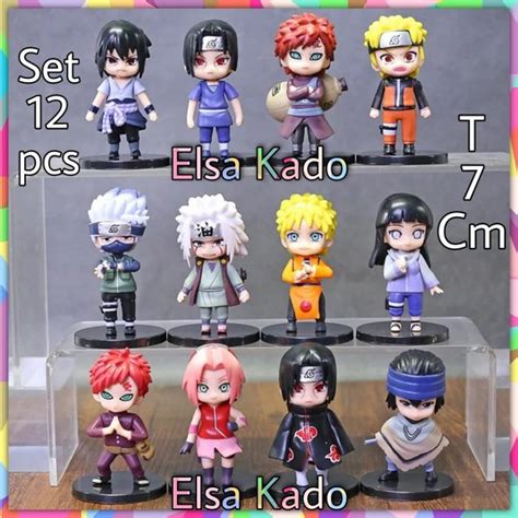 Jual Figure Naruto Shippuden Set Chibi Pajangan Mainan Topper Cake