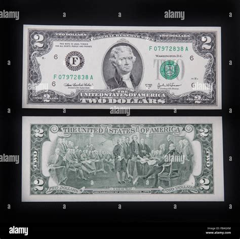 Two Dollar Bill Front And Back