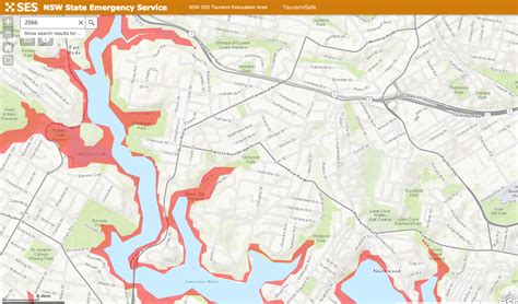 Tsunami Evacuation Maps Released Areas Of Lane Cove Included In