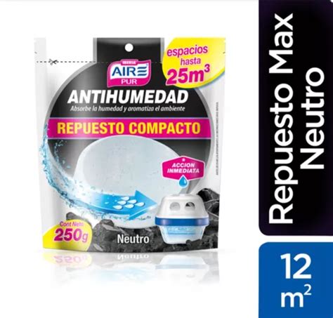 Aire Pur Antihumedad Repuesto Max Neutro Ideal Hasta 12m2 MercadoLibre