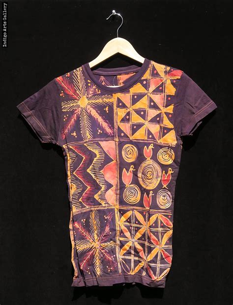 Batik T Shirt By Gasali Adeyemo Small Indigo Arts