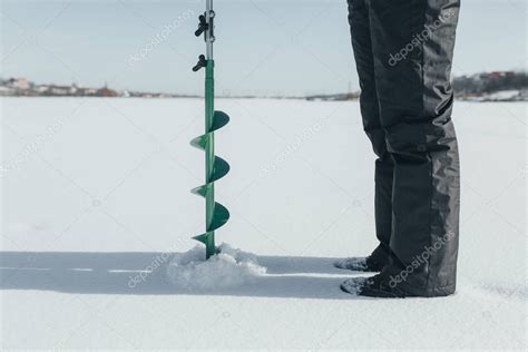 Pesca de invierno Taladro para perforar hielo caña de pescar para la