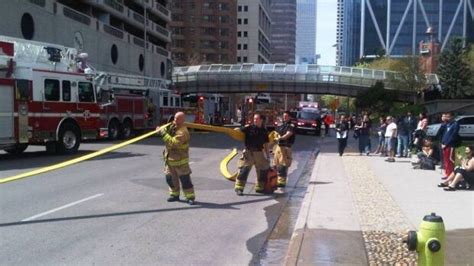 Garbage Can Fire On Downtown Roof Disrupts Traffic Cbc News