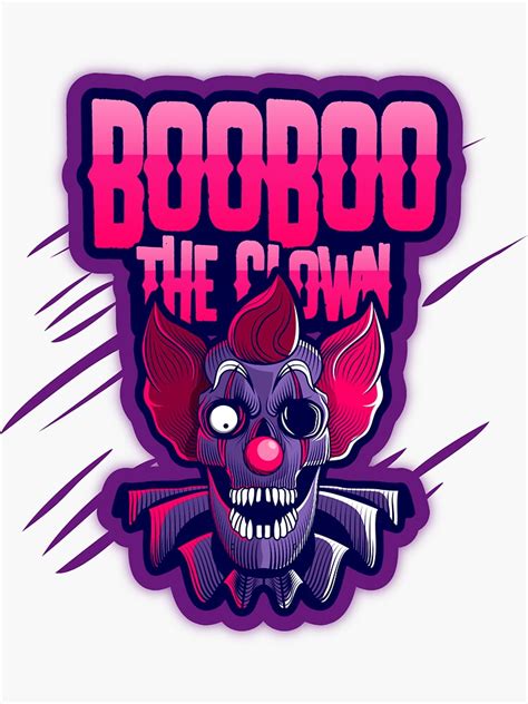 Boo Boo The Clown Range Sticker By Titanbody Redbubble