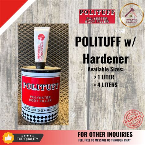 Polituff Polyester Body Filler W Hardener 1 Liter Lazada Ph