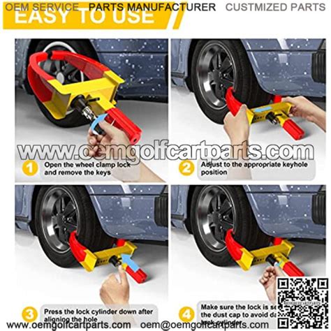 Trailer Wheel Lock Anti Theft Device Heavy Duty Universal Steering