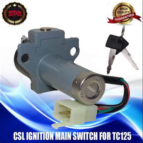 CSL Japan Quality Ignition Main Switch For RUSI TC125 2 Keys 4 Pins