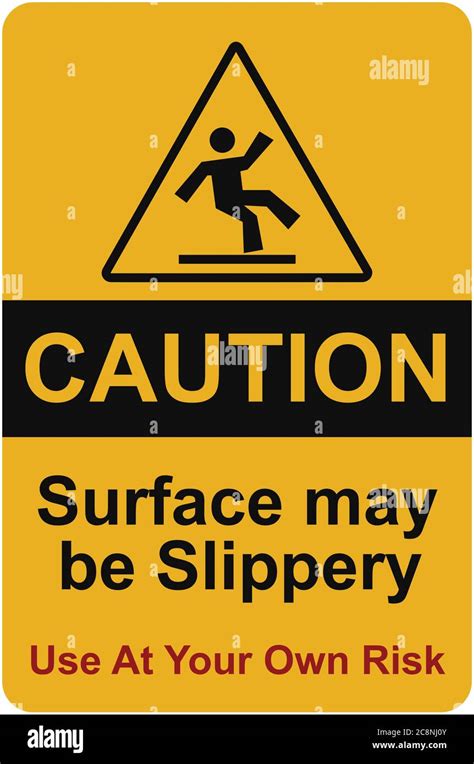 Slippery caution sign Stock Vector Image & Art - Alamy