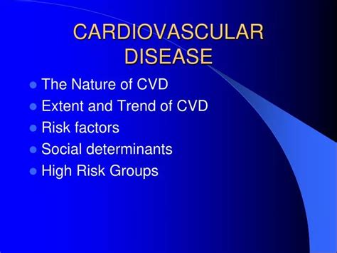 Ppt Cardiovascular Disease Powerpoint Presentation Free Download