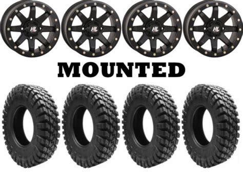 Kit 4 Quadboss QBT808 Tires 32x10 15 On High Lifter HL9 Beadlock Matte