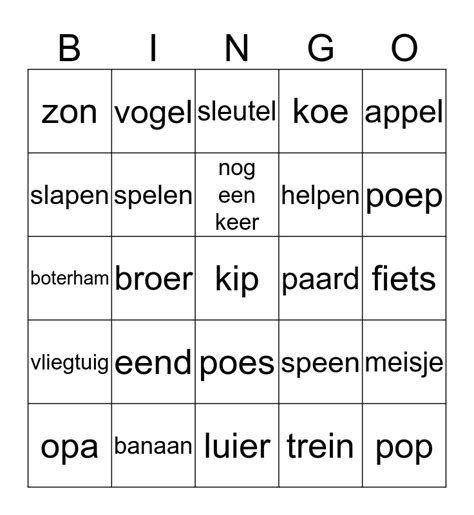 Gebaren Bingo Card