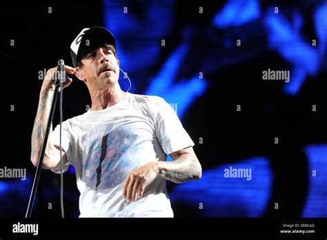 Singer Anthony Kiedis Of The US Band Red Hot Chili Peppers Performs On Stage At The Veltins