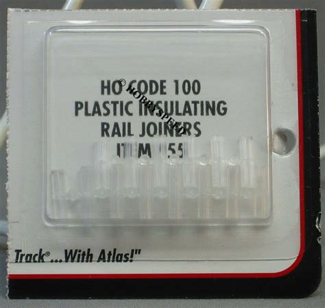 ATLAS HO CODE 100 PLASTIC INSULATING TRACK RAIL JOINERS ATL55