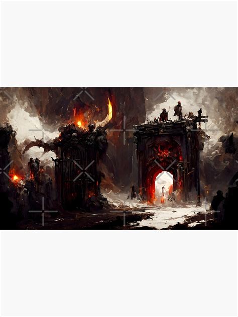 Gates Of Hell Ai Generated Art Poster For Sale By Michelangeloai