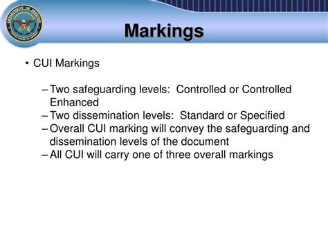 Ppt Controlled Unclassified Information Cui The New Marking System What S Ahead For Dod