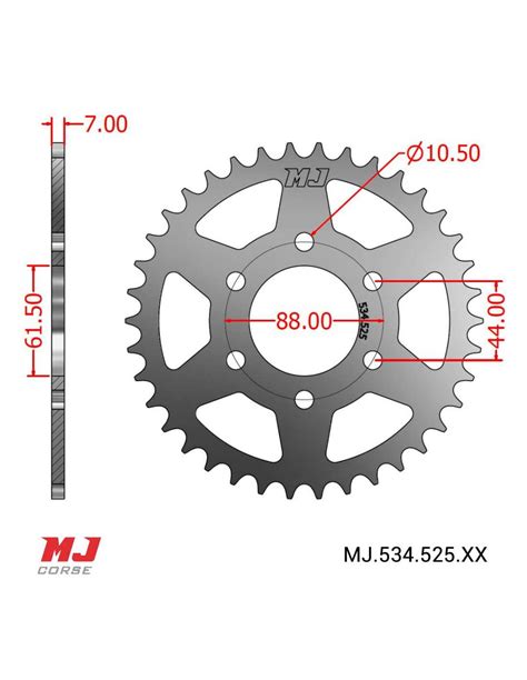 Couronne Mj Compatible Avec Royal Enfield Scram Mj Corse