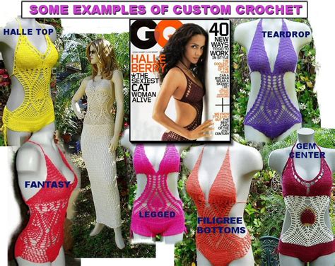 Custom Crochet Monokini TEAR DROP Swimsuit Bikini W Your Choice Of Rear