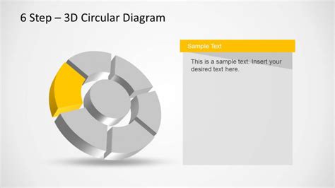 6 Step 3D Circular diagram다이어그램 Template for 무료ppt템플릿