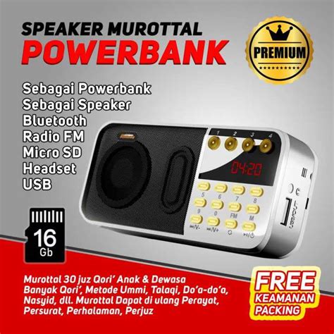 Speaker Rhimoa Powerbank Murottal Spiker Murotal Al Quran Juz