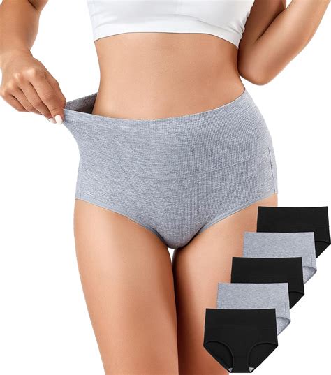 Jojoqueen Womens Underwear High Waisted Cotton Panties Soft Comfortable