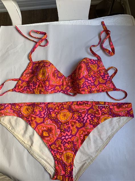 Vintage Neon Psychedelic Bikini S By Love Brand Gem