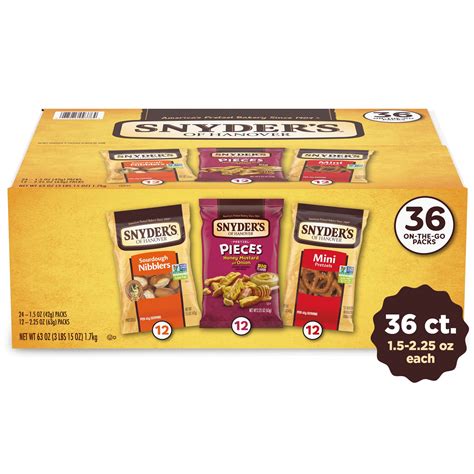 Snyder S Of Hanover Variety Pack Pretzels Individual Packs Flavors