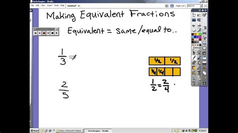 Making Equivalent Fractions Youtube