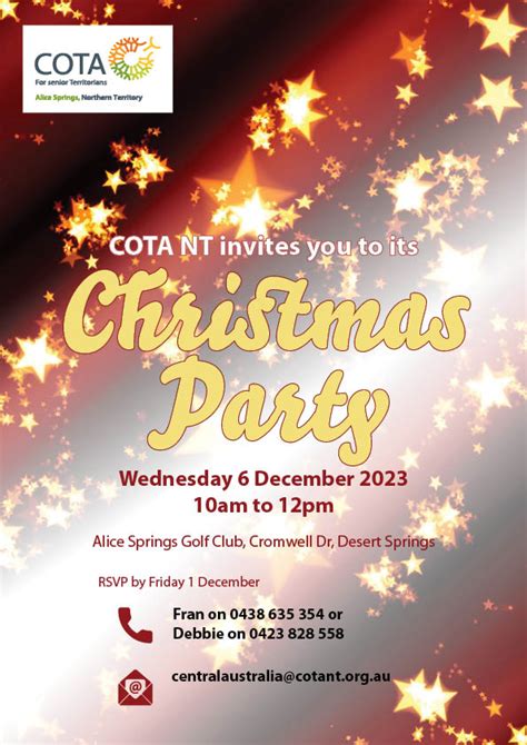 Alice Springs Christmas Invitation Cota Nt Voice For Territory