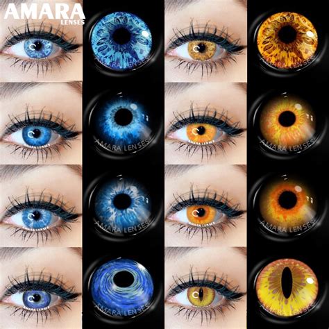 Eyeshare 2pcs Lentes De Contato Coloridas Halloween Para Azuis Olhos