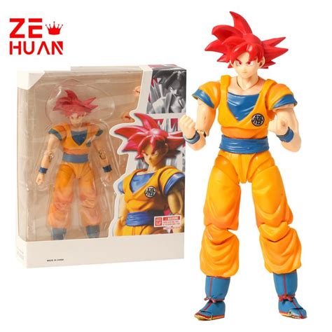 Articulado Cm Dragon Ball Shf Goku Vermelho Preto Pvc Action Figure