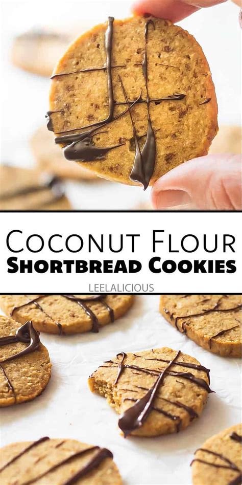 Coconut Flour Shortbread Cookies Slice And Bake Video Leelalicious