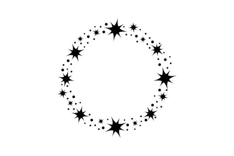 Stardust Frame Shiny Star Circle Frame Svg 3302586