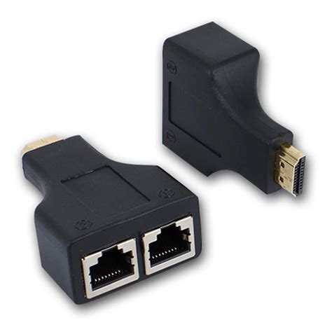 HDMI Extender for 30M HDMI Cable 1080p HDMI 1.4 Male To Dual Port RJ45 ...