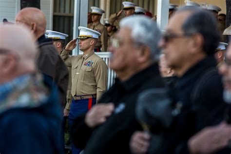 Members Of The 1st Marine Division Association Render NARA DVIDS