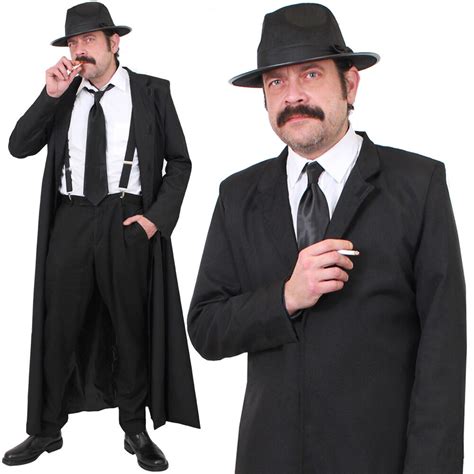 MENS DETECTIVE COSTUME HARDBOILED BOOK CHARACTER FANCY DRESS OUTFIT ...