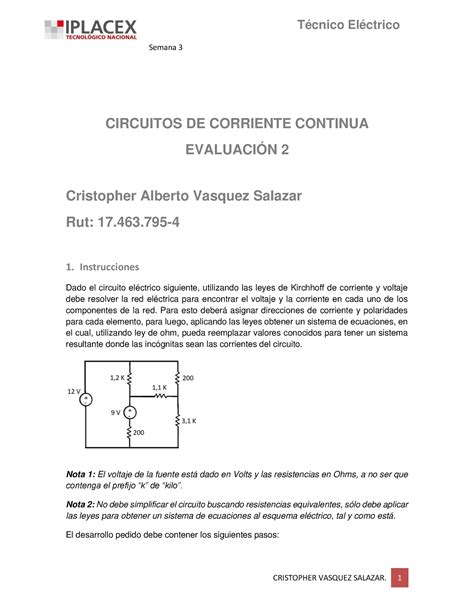 Cristopher Vasquez Eva Semana Circuitos De Corriente Continua