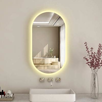 LUVODI Oval LED Bathroom Mirror 500x800mm Wall Lighted Vanity Mirror