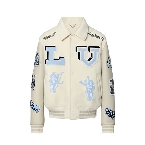 Multi Patches Mixed Leather Varsity Blouson Ready To Wear LOUIS VUITTON