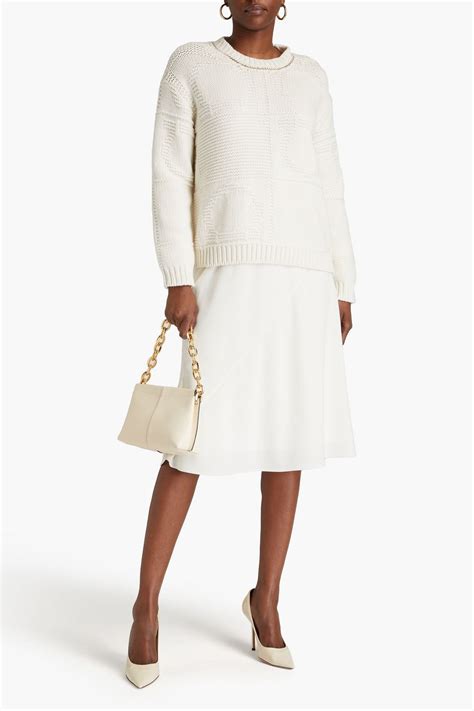 Ferragamo Embellished Wool And Cashmere Blend Sweater The Outnet