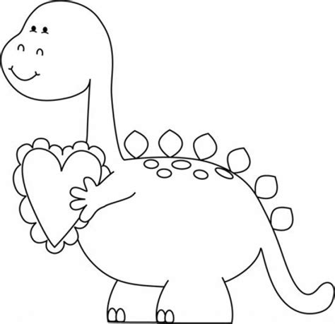 Cute Dino Clipart Black And White Clip Art Library