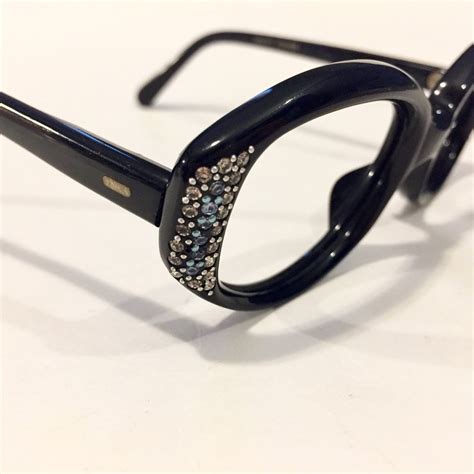 Rhinestone Cateye Glasses Etsy