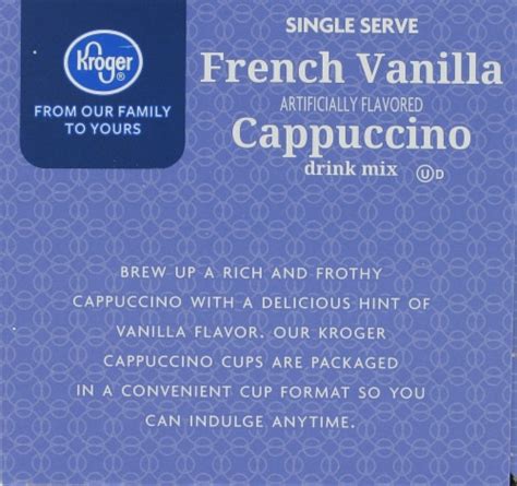 Kroger French Vanilla Cappuccino K Cup Coffee Pods 12 Ct Kroger