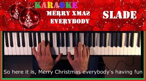 Karaoke Merry Xmas Everybody Slade Piano Cover Youtube