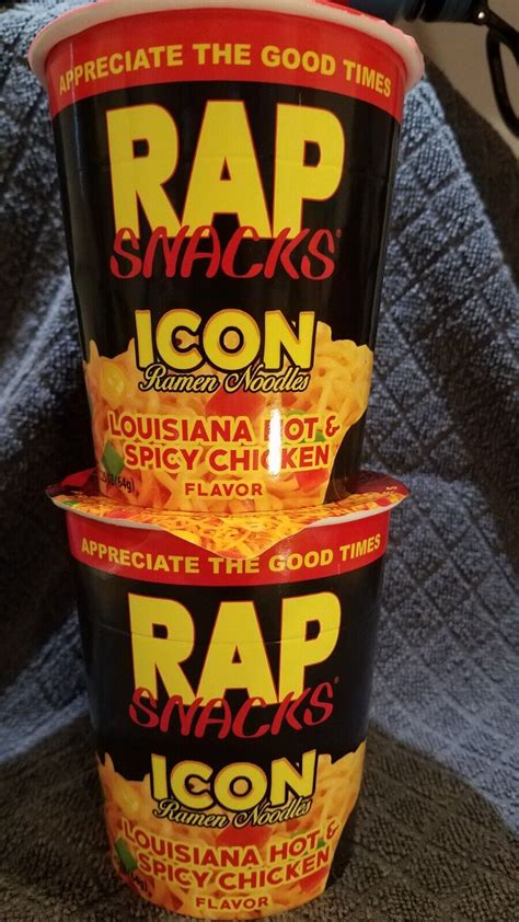 2 Rap Snacks Icon Boosie Ramen Noodles Louisiana Hot And Spicy Chicken