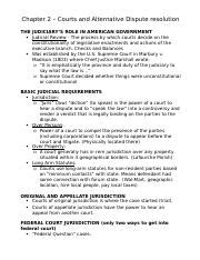 Chapter Courts And Altern Ative Dispute Resolution Chapter Courts